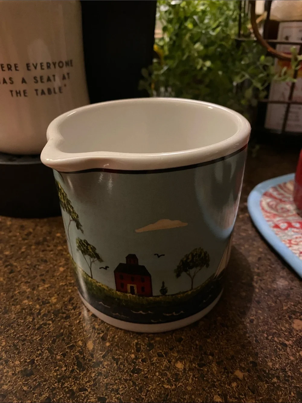 WARREN KIMBLE “Coastal Breeze” Sailboat Ceramic Creamer - Blue
